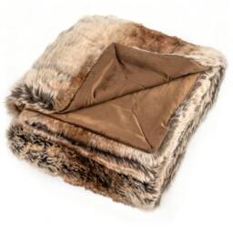 Gymax Soft Plush Throw Blanket 760GSM Fuzzy Faux Fur Decoration Blanket in Brown - thumbnail 8
