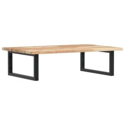 Berkfield Home Basin Shelf Wall Mounted Steel & Solid Wood Acacia in Brown - thumbnail 2