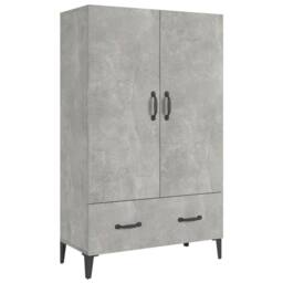 Berkfield Home Highboard Concrete Grey 70x31x115 cm Engineered Wood - Size: 70 x 31 x 115 cm - thumbnail 3