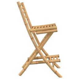 Berkfield Home Outdoor Bar Stools with Footrests 2 pcs Foldable Bamboo in Brown - thumbnail 6