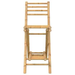Berkfield Home Outdoor Bar Stools with Footrests 2 pcs Foldable Bamboo in Brown - thumbnail 5