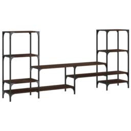 Berkfield Home TV Cabinet Brown Oak 206.5x28.5x95 cm Engineered Wood - thumbnail 7