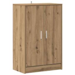 Berkfield Home Shoe Cabinet Artisan Oak 60x35x92 cm Engineered Wood in Brown - Size: 60 x 35 x 92 cm - thumbnail 1
