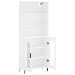 Berkfield Home Highboard White 69.5x34x180 cm Engineered Wood - thumbnail 4