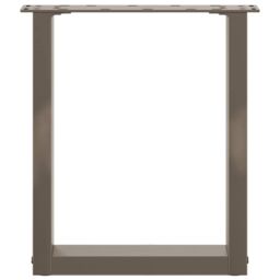 Berkfield Home Coffee Table Legs U-Shaped 2 pcs Natural Steel 38x(42-43) cm Steel in Brown - thumbnail 5