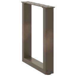 Berkfield Home Coffee Table Legs U-Shaped 2 pcs Natural Steel 38x(42-43) cm Steel in Brown - thumbnail 4