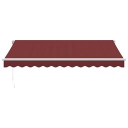 Berkfield Home Manual Retractable Awning Burgundy 350x250 cm in Black - thumbnail 3