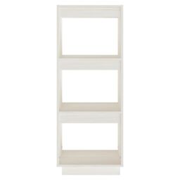 Berkfield Home Book Cabinet/Room Divider White 40x35x103 cm Solid Pinewood - Size: 40 x 35 x 103 cm - thumbnail 5