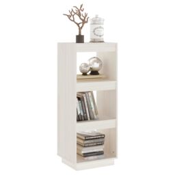 Berkfield Home Book Cabinet/Room Divider White 40x35x103 cm Solid Pinewood - Size: 40 x 35 x 103 cm - thumbnail 4
