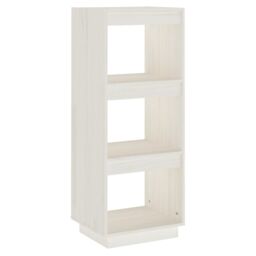 Berkfield Home Book Cabinet/Room Divider White 40x35x103 cm Solid Pinewood - Size: 40 x 35 x 103 cm - thumbnail 2
