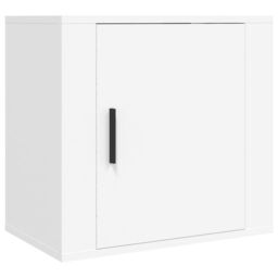 Berkfield Home Wall-mounted Bedside Cabinets 2 pcs White 50x30x47 cm - Size: 50 x 30 x 47 cm - thumbnail 5
