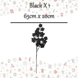 VFM e-Store Christmas Long Stem with Glitter Decoration 65cm x 20cm Black X 1 - Size: 65 cm x 20 cm - thumbnail 2