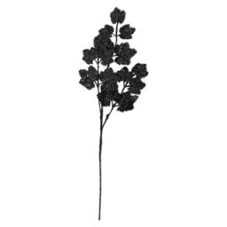 VFM e-Store Christmas Long Stem with Glitter Decoration 65cm x 20cm Black X 1 - Size: 65 cm x 20 cm - thumbnail 1