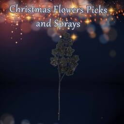 VFM e-Store Christmas Long Stem with Glitter Decoration 65cm x 20cm Black X 1 - Size: 65 cm x 20 cm - thumbnail 3