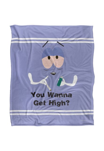 South Park Towelie Wanna Get High Silky Touch Super Soft Throw Blanket 152 X 127 cm in White - image 1