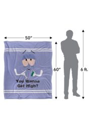 South Park Towelie Wanna Get High Silky Touch Super Soft Throw Blanket 152 X 127 cm in White - thumbnail 5