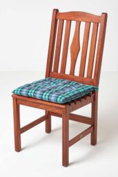 Homescapes 4 Pack Seat Pads Cotton Green Tartan Indoor Outdoor Garden Cushion, 40cm - Size: 40 cm x 40 cm - thumbnail 7