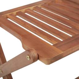 Berkfield Home Durable Folding Outdoor Chairs 4 pcs Solid Acacia Wood in Brown - thumbnail 6