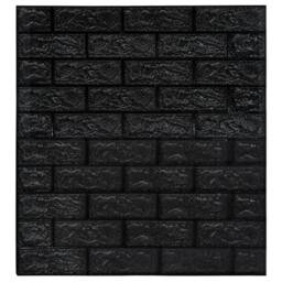 Berkfield Home 3D Wallpaper Bricks Self-adhesive 20 pcs Black - thumbnail 3