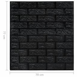 Berkfield Home 3D Wallpaper Bricks Self-adhesive 20 pcs Black - thumbnail 7