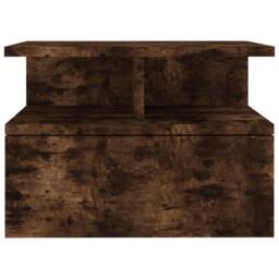 Berkfield Home Decorative Floating Nightstand 2 pcs Smoked Oak 40x31x27 cm Engin in Brown - Size: 40 x 31 x 27 cm - thumbnail 5