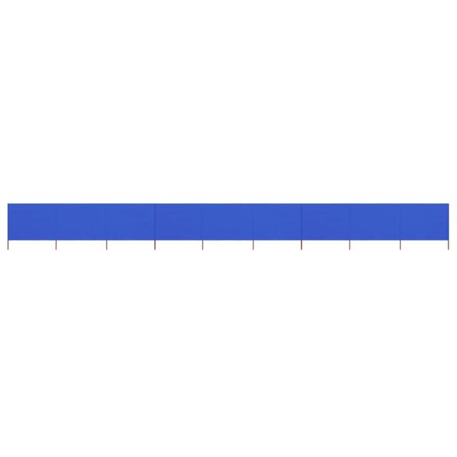 Berkfield Home 9-panel Wind Screen Fabric 1200x80 cm Azure Blue - image 1