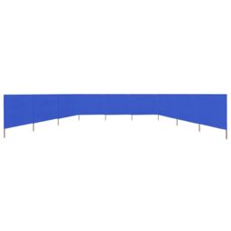 Berkfield Home 9-panel Wind Screen Fabric 1200x80 cm Azure Blue - thumbnail 3