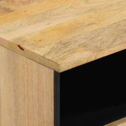 Berkfield Home Beautiful Bedside Cabinets 2 pcs 40x33x46 cm Solid Wood Mango in Brown - Size: 40 x 33 x 46 cm - thumbnail 9