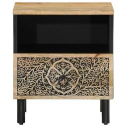 Berkfield Home Beautiful Bedside Cabinets 2 pcs 40x33x46 cm Solid Wood Mango in Brown - Size: 40 x 33 x 46 cm - thumbnail 6