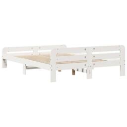 Berkfield Home Durable Bed Frame without Mattress White 150x200 cm King Size Sol - thumbnail 6