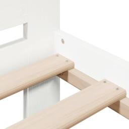 Berkfield Home Durable Bed Frame without Mattress White 150x200 cm King Size Sol - thumbnail 7