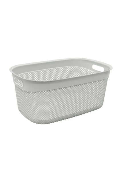 JVL Droplette 33L Laundry Basket - Ice Grey in Light Grey - Size: Medium - image 1