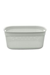 JVL Droplette 33L Laundry Basket - Ice Grey in Light Grey - Size: Medium - thumbnail 2
