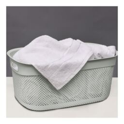 JVL Droplette 33L Laundry Basket - Ice Grey in Light Grey - Size: Medium - thumbnail 5