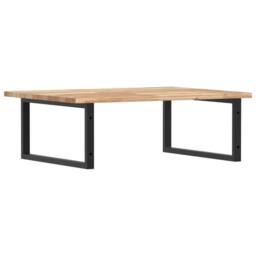 Berkfield Home Basin Shelf Wall Mounted Steel & Solid Wood Acacia in Brown - thumbnail 6