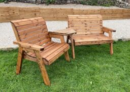 Charles Taylor Trading Grand Chair & Bench With Angle Tray in Brown - thumbnail 2