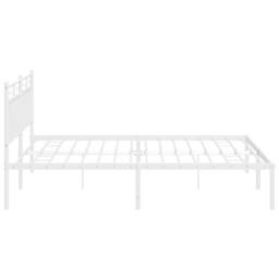 Berkfield Home Metal Bed Frame with Headboard White 183x213 cm - thumbnail 7