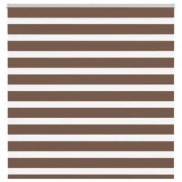 Berkfield Home Zebra Blind Brown 150x150 cm Fabric Width 145.9 cm Polyester - thumbnail 1