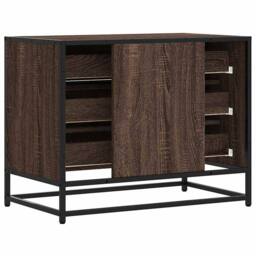 Berkfield Home Elegant Drawer Cabinet Brown Oak 70x41x56 cm Engineered Wood - Size: 70 x 41 x 56 cm - thumbnail 7