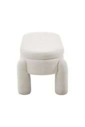 Living and Home 110x50x84cm White Upholstered Storage Bench Foot Rest - Size: 110 x 50 x 84 cm - thumbnail 8