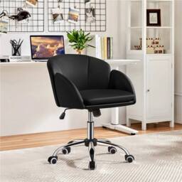 Kelvenix Cute Desk Chair Swivel Black - Size: 0.6m2 - thumbnail 2
