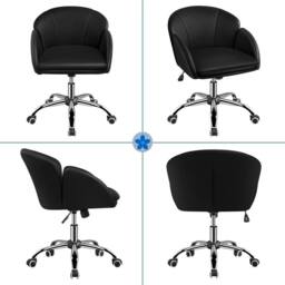 Kelvenix Cute Desk Chair Swivel Black - Size: 0.6m2 - thumbnail 5
