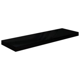 Berkfield Home Floating Wall Shelves 4 pcs High Gloss Black 80x23.5x3.8 cm MDF - thumbnail 4