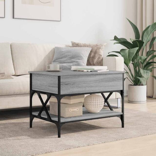 Berkfield Home Comfortable Coffee Table Grey Sonoma 70x50x50 cm Engineered Wood - Size: 70 x 50 x 50 cm - image 1