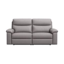 Aspire Marlowe Real Leather Power Recliner 3 Seater Sofa with USB Charging in Grey - thumbnail 2