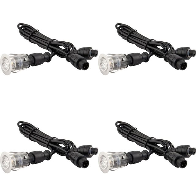 Loops 4 PACK Single Recessed 25mm Decking Light Module - 0.75W CCT LED - Steel in Metallics - image 1