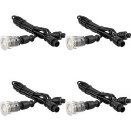 Loops 4 PACK Single Recessed 25mm Decking Light Module - 0.75W CCT LED - Steel in Metallics