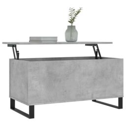 Berkfield Home Coffee Table Concrete Grey 90x44.5x45 cm Engineered Wood - thumbnail 3