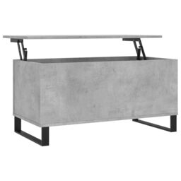 Berkfield Home Coffee Table Concrete Grey 90x44.5x45 cm Engineered Wood - thumbnail 2
