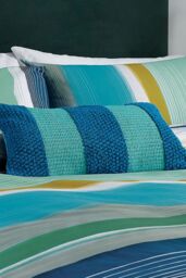 Helena Springfield 'Isla' Woven Cushion in Blue - Size: 30 cm x 50 cm - thumbnail 2